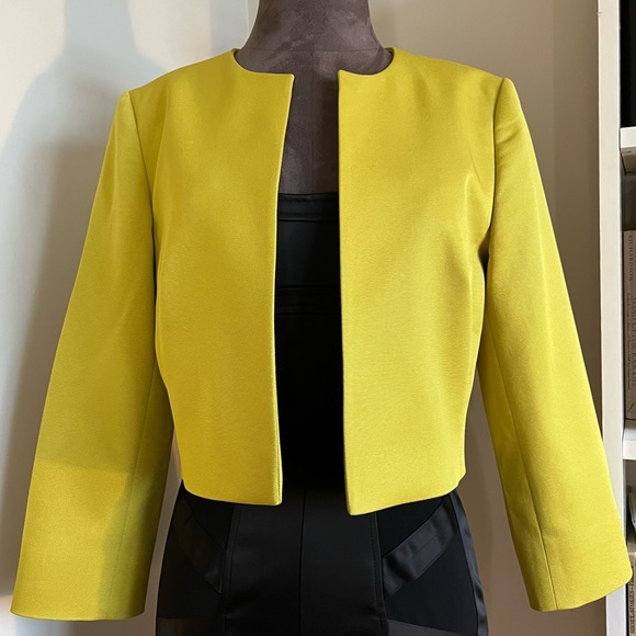 Hobbs London Lime Green Cropped Blazer - Picture 5 of 10